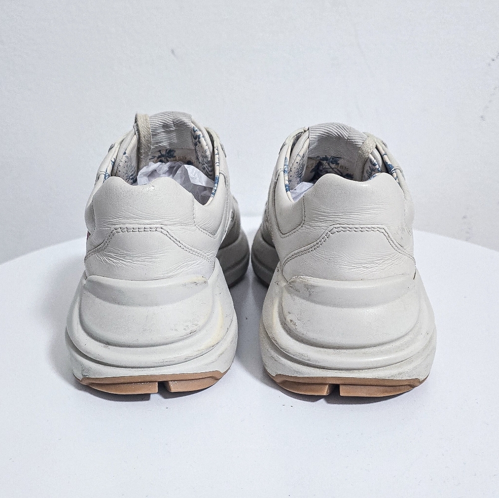 Gucci Rhyton cream chunky rainbow glitter logo casual sneakers size 36.5 - Picture 6 of 11